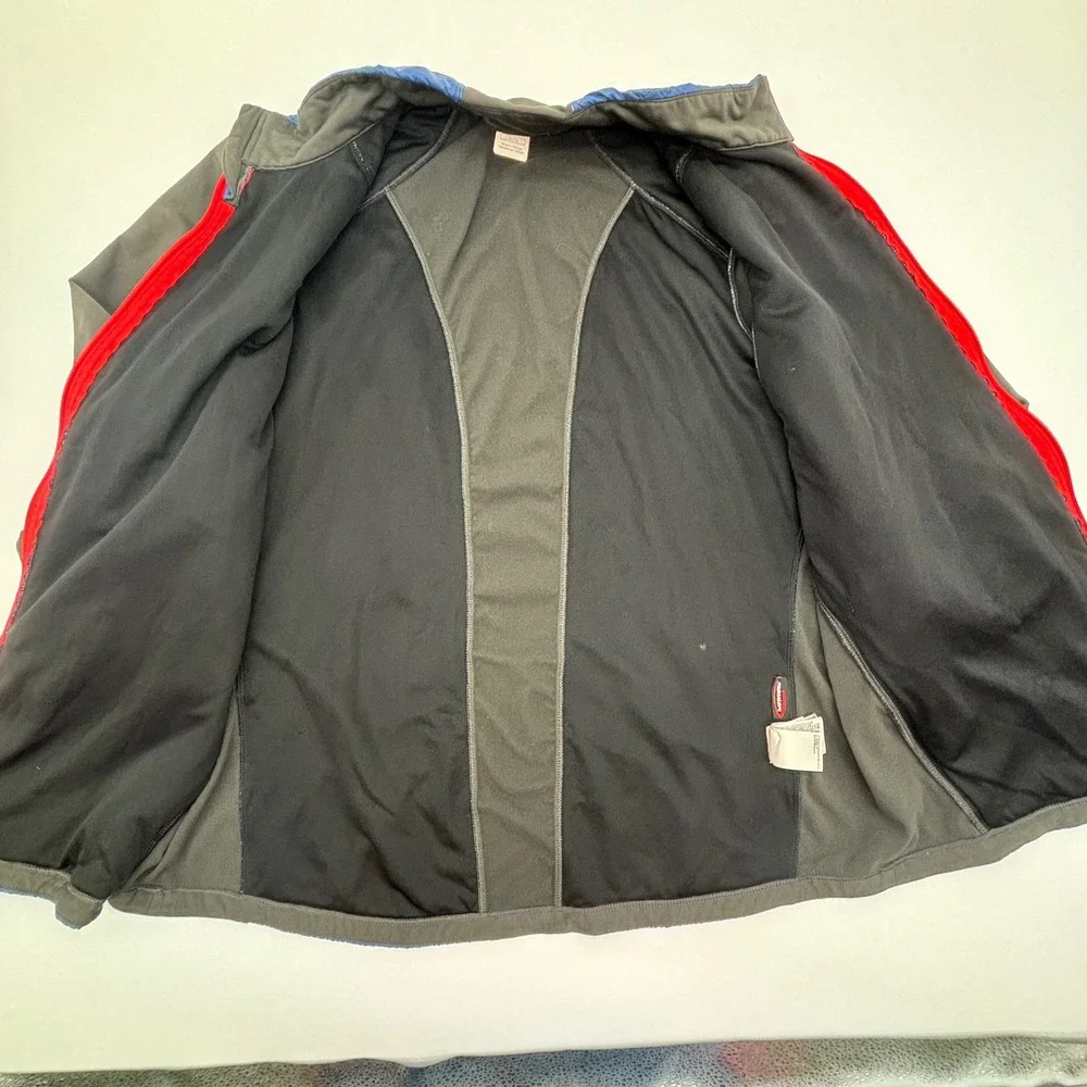 The North Face Mens XL Primaloft Jacket‎ Full Zip Blue Thumb Hole Micro Puffer